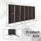 Extra Wide 6-Panel Folding Room Divider Privacy Screen with Metal Frame for Office or Bedroom